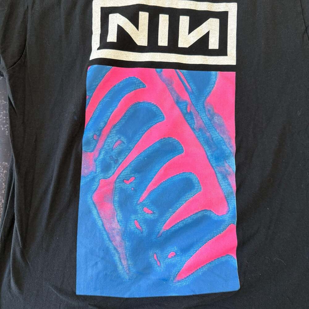 Nine Inch Nails Pretty Hate Machine Neon Graphic Black T-Shirt - Large - Picture 2 of 5